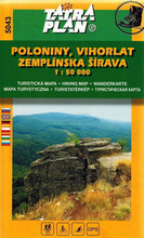 Poloniny, Vihorlat, Zemplinska Sirava 5043. Mapa turystyczna 1:50 000