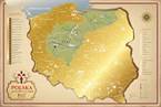 Polska pielgrzyma. Travel Map Polska. Mapa - zdrapka