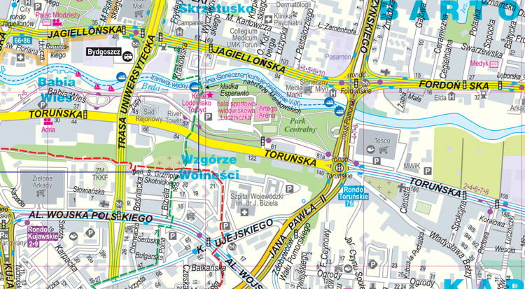 Bydgoszcz Plan Miasta 120 000 Mapy I Atlasy Plany Miast Europa Polska Księgarnia 8569