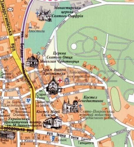 Lwów Laminowany Plan Miasta 18 000 Mapy I Atlasy Plany Miast Europa Ukraina Księgarnia 3859