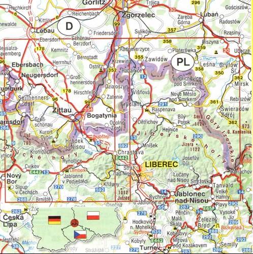 mapa rowerowa czech Pogranicze Czech, Polski i Niemiec 503. Mapa rowerowa 1:50 000 