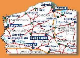 mapa samochodowa polski zachodniej Polska północno zachodnia. Mapa samochodowa 1:300 000 | Mapy i 