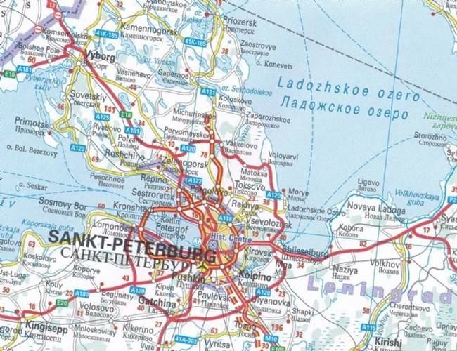 mapa samochodowa rosja Rosja zachodnia nr 805. Od Bałtyku do Morza Czarnego. Mapa 