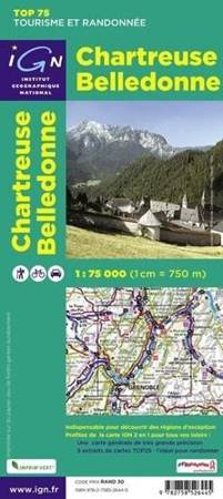 Chartreuse, Belledonne. Mapa turystyczna 1:75 000
