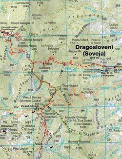Góry Vrancei MN 29. Mapa turystyczna 1:65 000