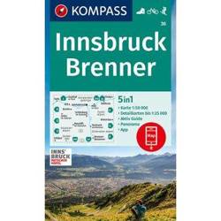 Innsbruck, Brenner nr 36. Mapa turystyczna 1:50 000