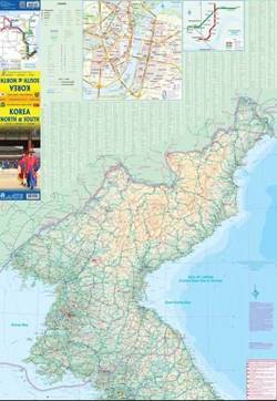 Korea Północna i Południowa. Wodoodporna mapa samochodowa 1:830 000/1